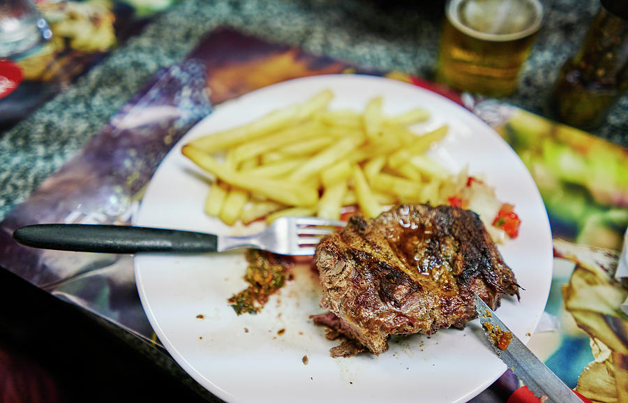 Still Life Digital Art - Steak And Fries On Plate by Stefan Schuetz
