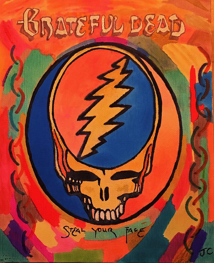 Grateful Dead Painting - Steal Your Face by John Cunnane