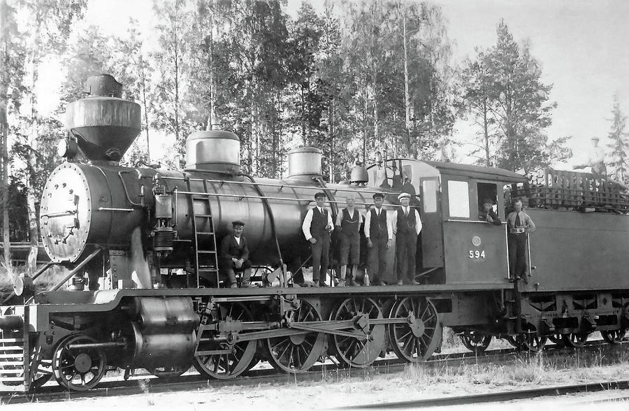 Steam Engine Locomotive 594 Finland Photograph by Johanna Hurmerinta