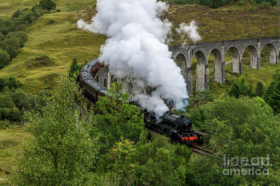 Harry Potter Photograph - Steam Engine on Glenfinnan Viaduct by Wendi Donaldson Laird