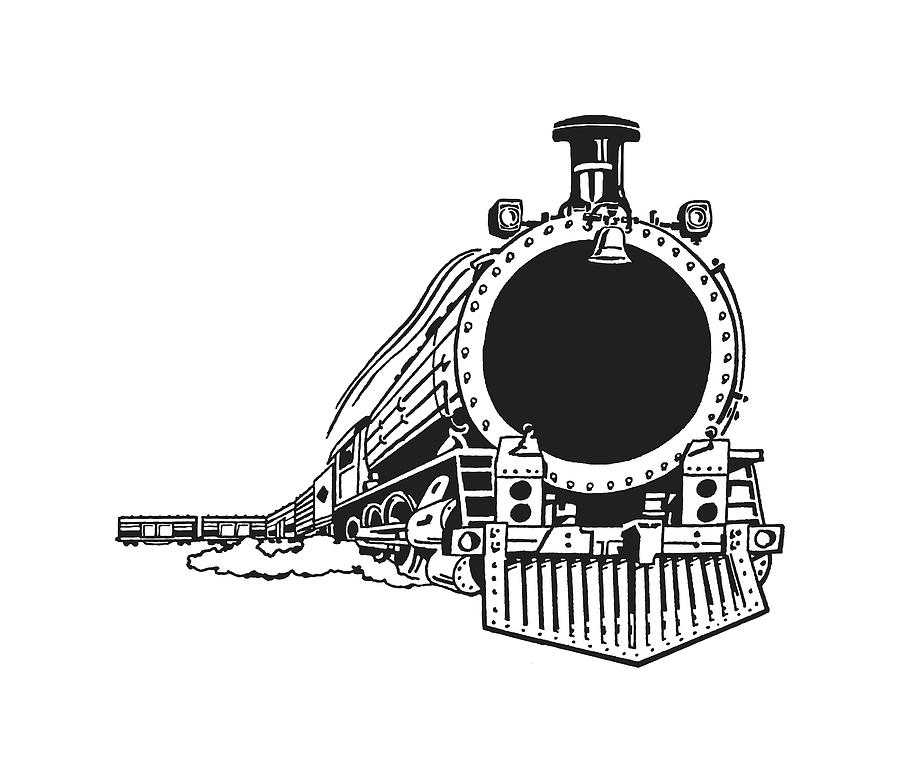 Steam Engine Train Drawing by CSA Images - Fine Art America