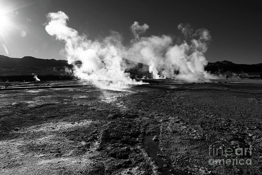 Steam in the Wilderness El Tatio Geyser Field Chile Photograph by James Brunker