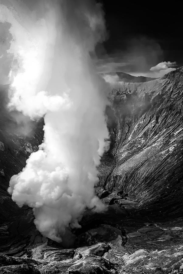 Steam In Volcano Crater Photograph by Dieter Walther