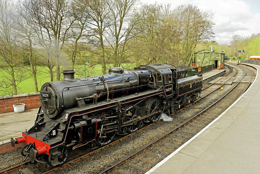 Steam Loco 76079 At Pickering Station Photograph