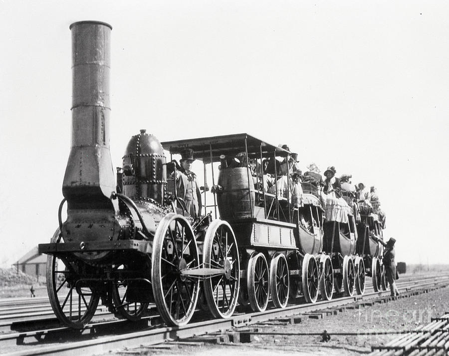 Steam Locomotive And Passengers Photograph by Bettmann