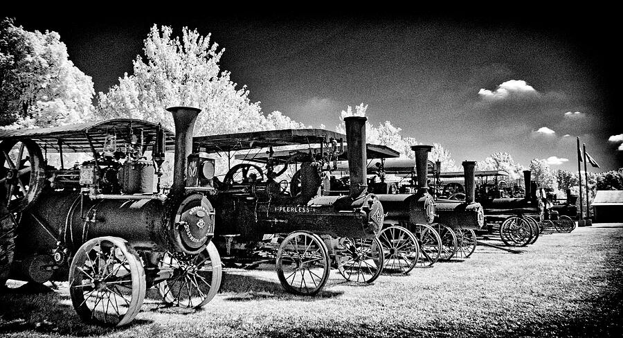 Steam Tractors in  a Row Photograph by Paul W Faust - Impressions of Light