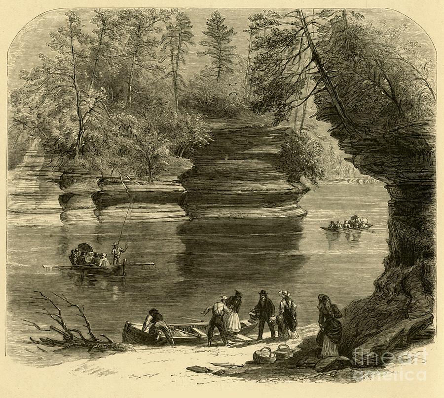 Steamboat Rock Drawing by Print Collector
