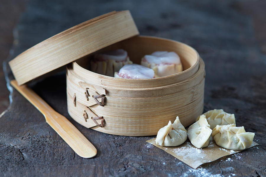 Steamed Dim Sum asia Photograph by Alena Hrbkov