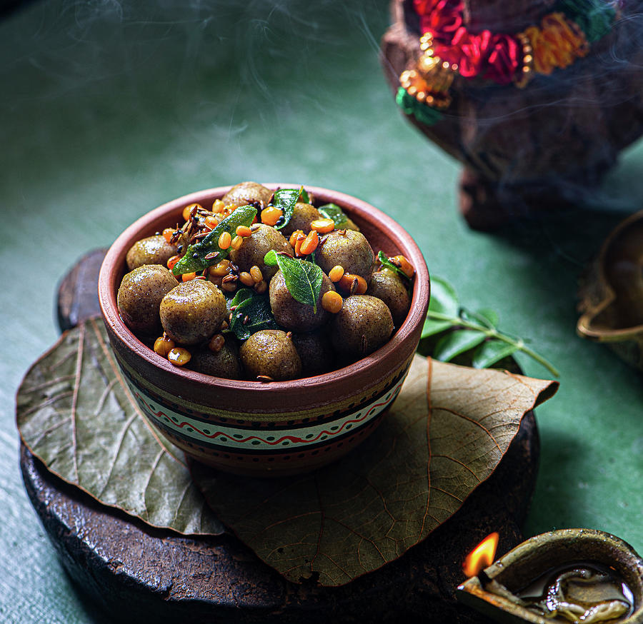 Steamed Millet Rice Savory Dumplings india Photograph by Preeti ...