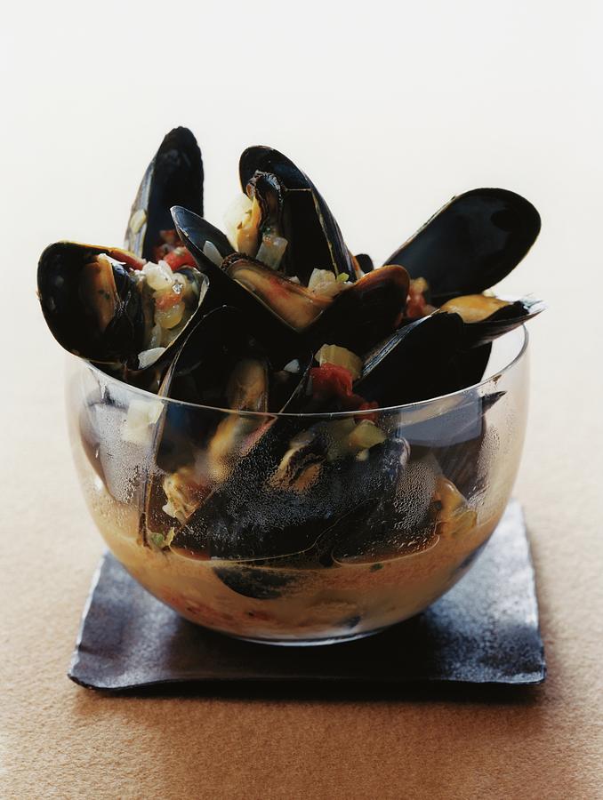 Steamed Mussels Photograph by Romulo Yanes