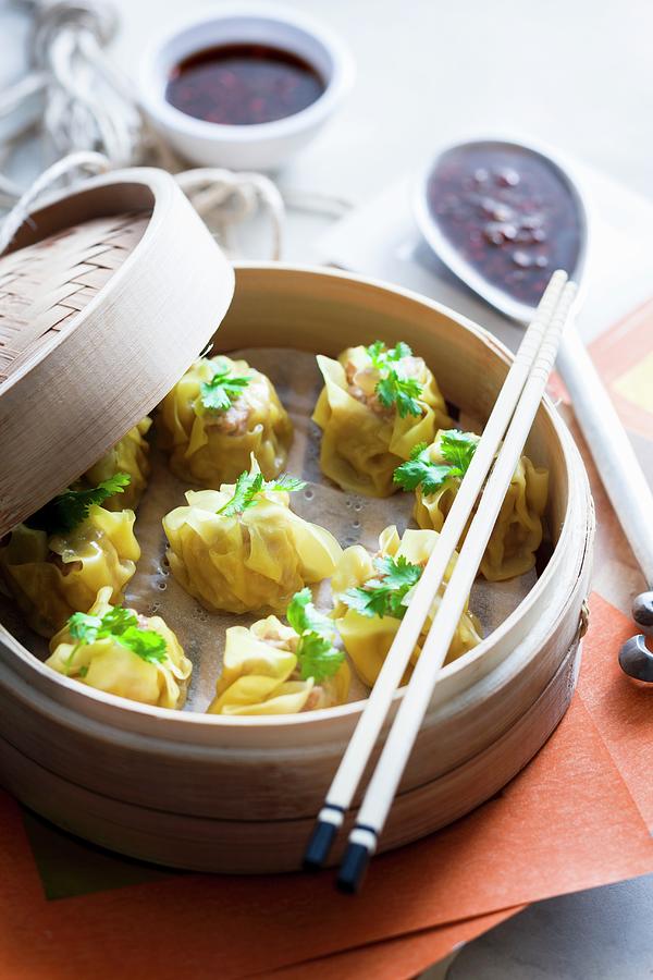 Steamed Wontons Filled With Pork Photograph by Andrew Young - Fine Art ...