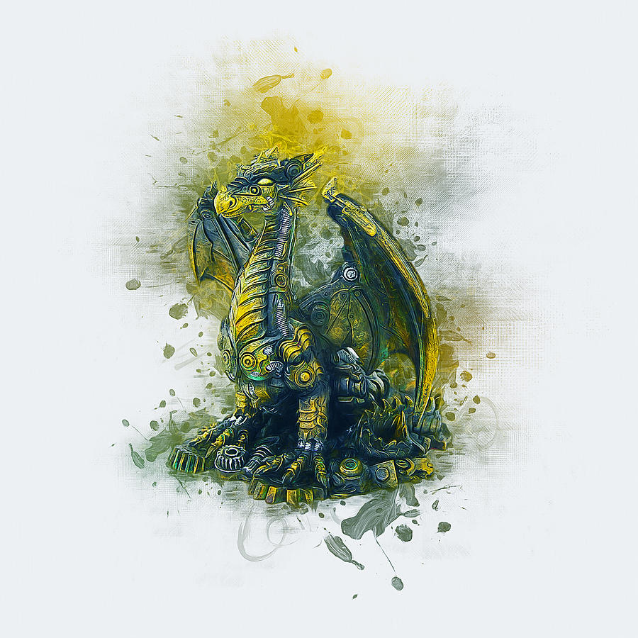 Steampunk Dragon Digital Art by Ian Mitchell