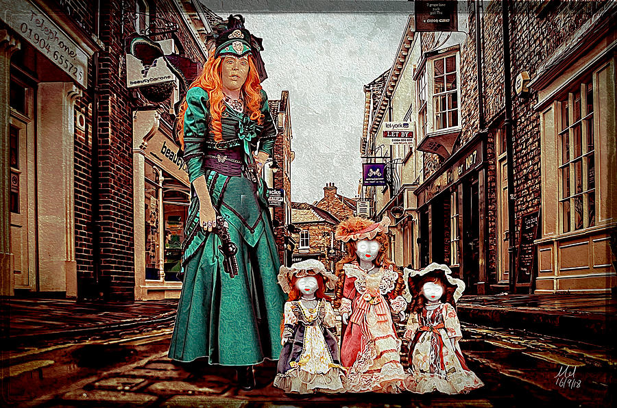 Steampunk Manikin And Dolls. Digital Art