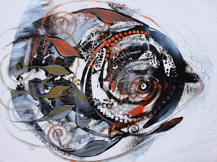 Steampunk Metallic Fish Painting by J Vincent Scarpace