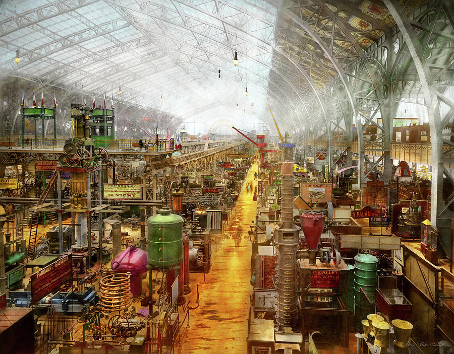 Steampunk - The city of wonderment 1889 Photograph by Mike Savad
