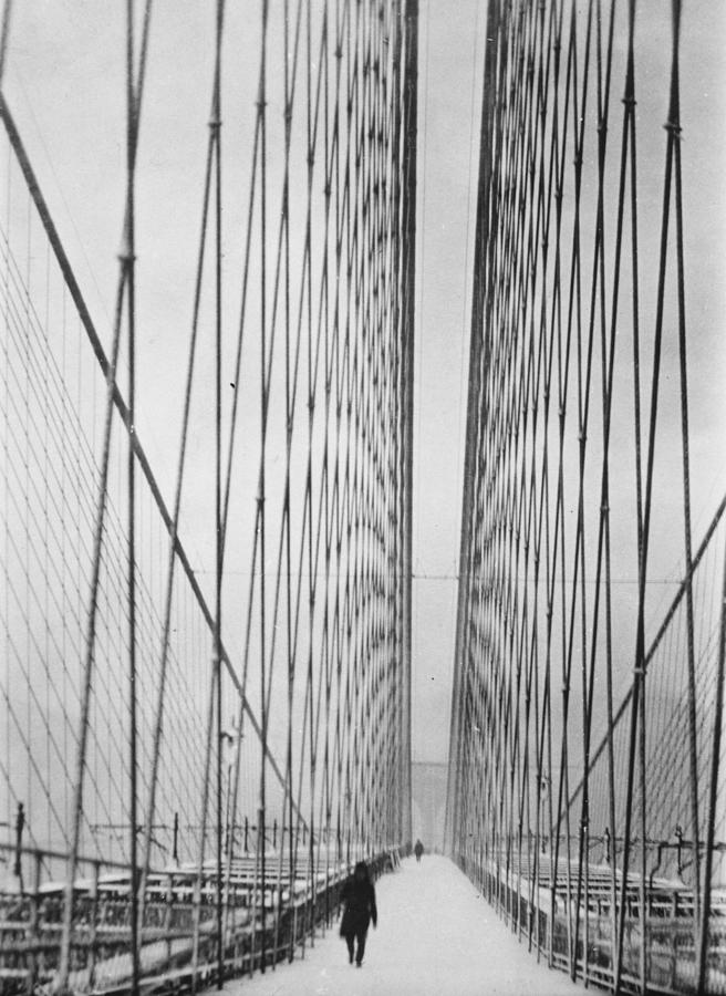 Steel Cabled Bridge Photograph by Hulton Archive