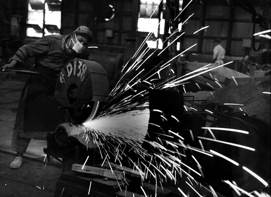 Black And White Photograph - Steel Industry Japan by Margaret Bourke-White