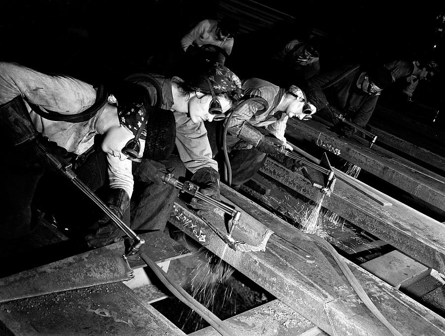 Steel Workers Photograph by Margaret Bourke-White