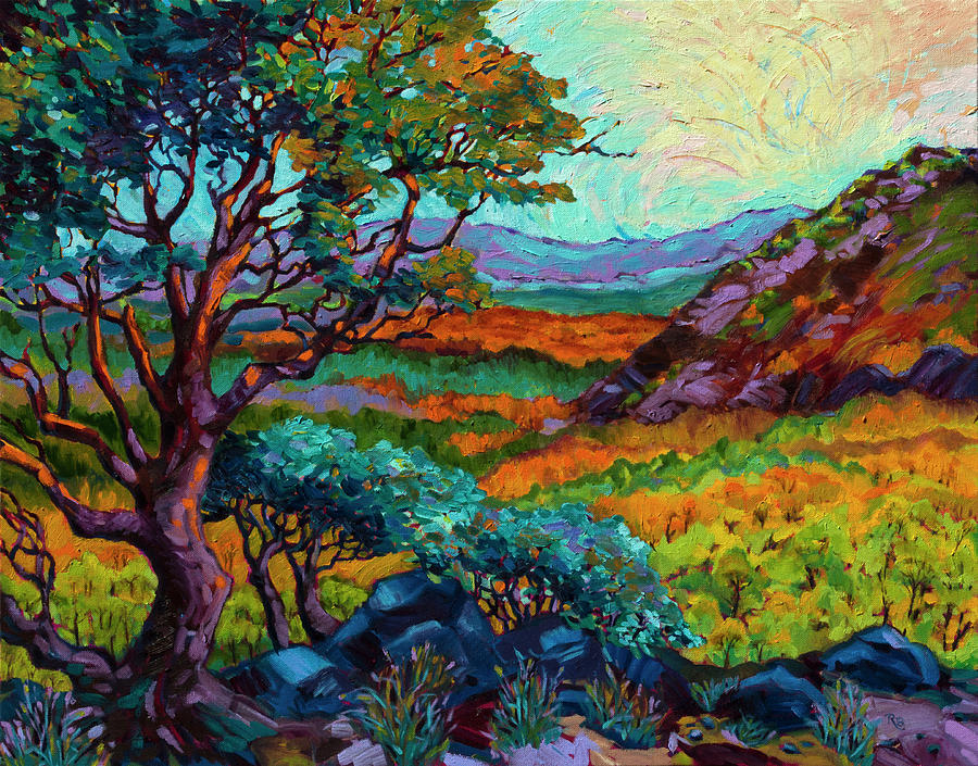 Impressionism Painting - Steens Mountain Color by Rebecca Baldwin