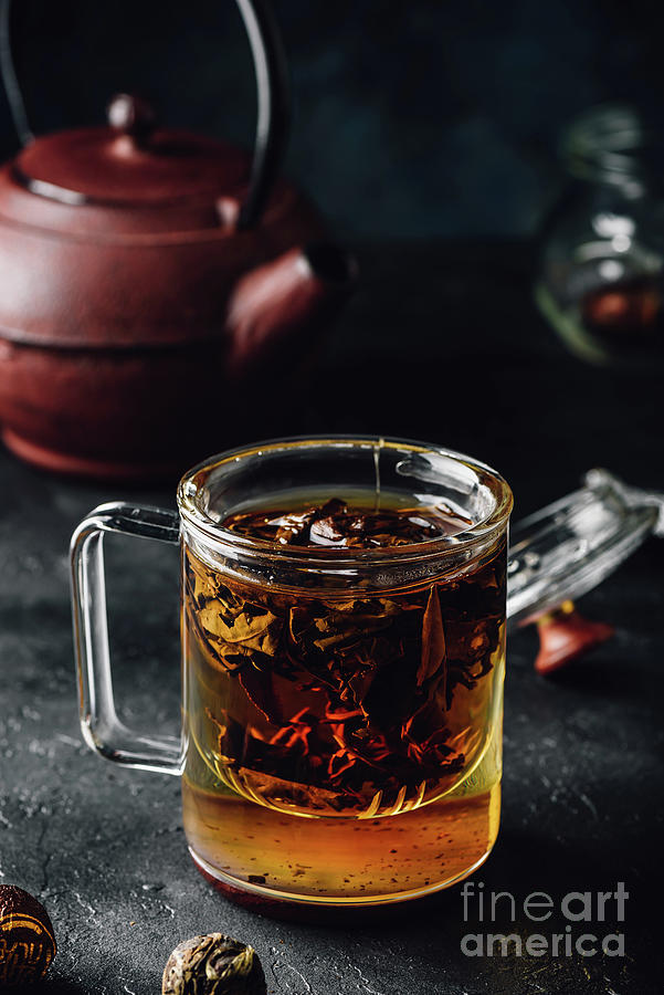 Steeping Red Tea In Glass Mug Photograph by Vsevolod Belousov / 500px