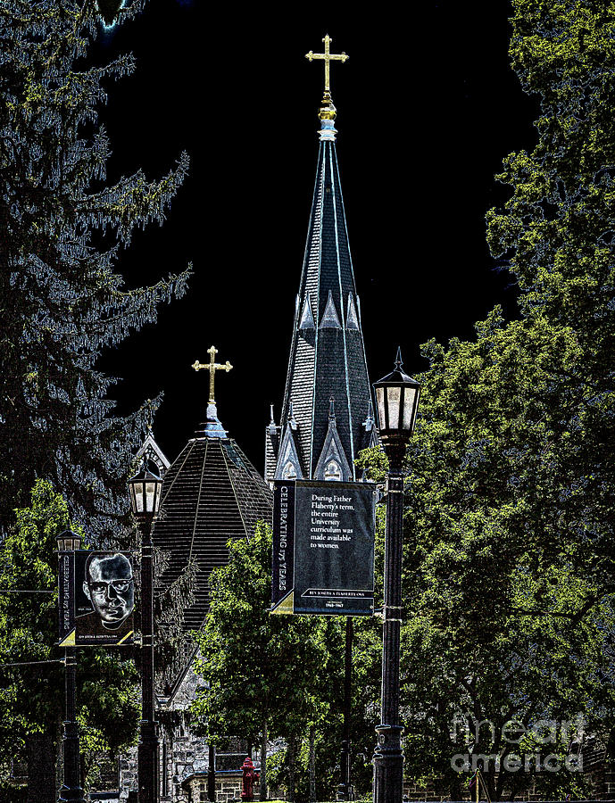 Steeple at Night Photograph by William Norton