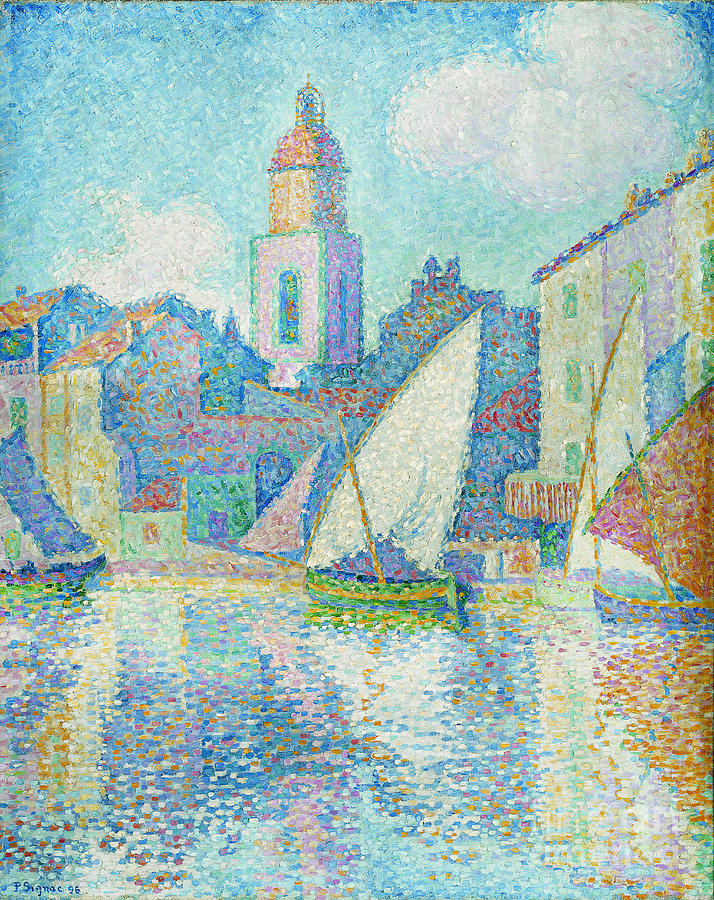 Steeple Of Saint Tropez 1896 Painting By Paul Signac Fine Art America