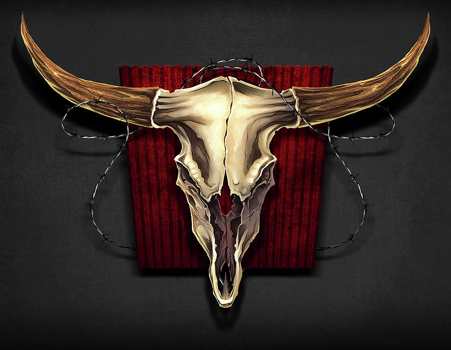 Bull Skull With Horns On A Black Background Stock Photo  Download Image  Now  Abstract Animal Backgrounds  iStock