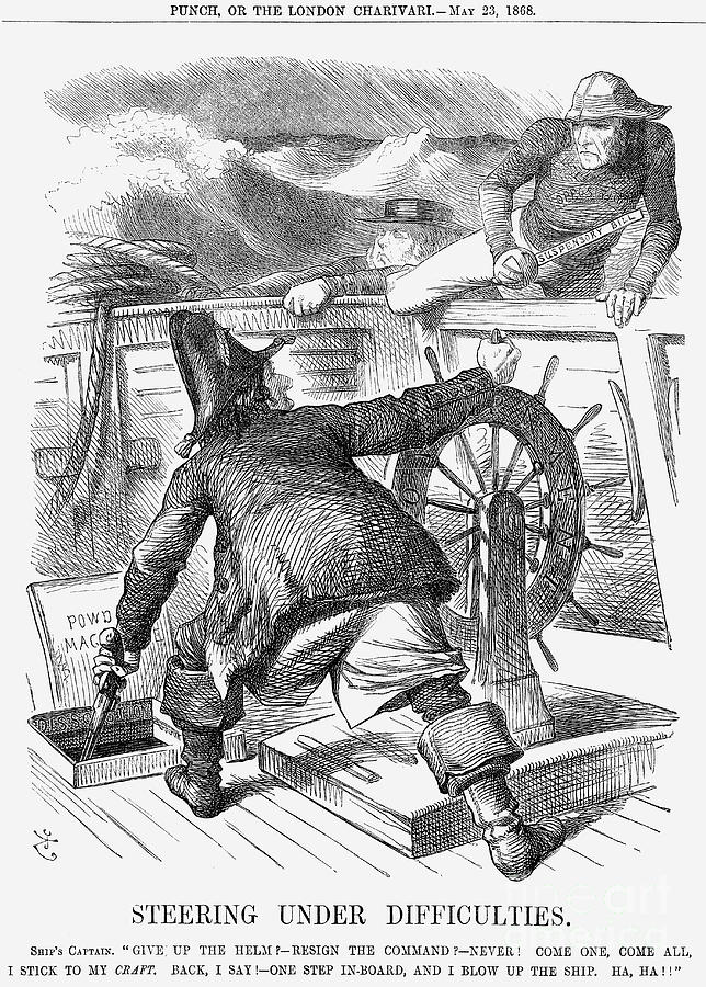 Steering Under Difficulties, 1868 Drawing by Print Collector