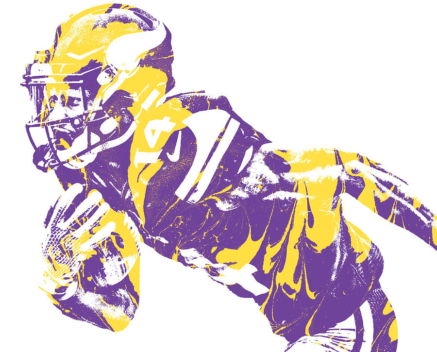 Stefon Diggs MINNESOTA VIKINGS PIXEL ART 40 Mixed Media by Joe Hamilton ...