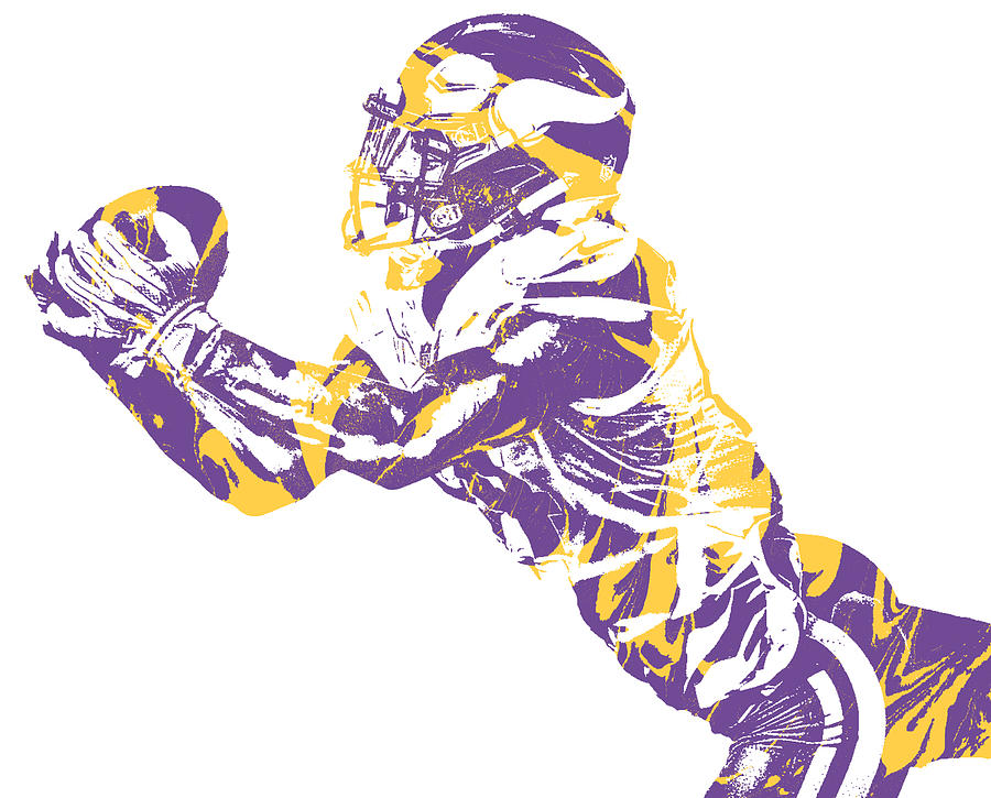 Harrison Smith Minnesota Vikings Pixel Art 1 Greeting Card by Joe Hamilton