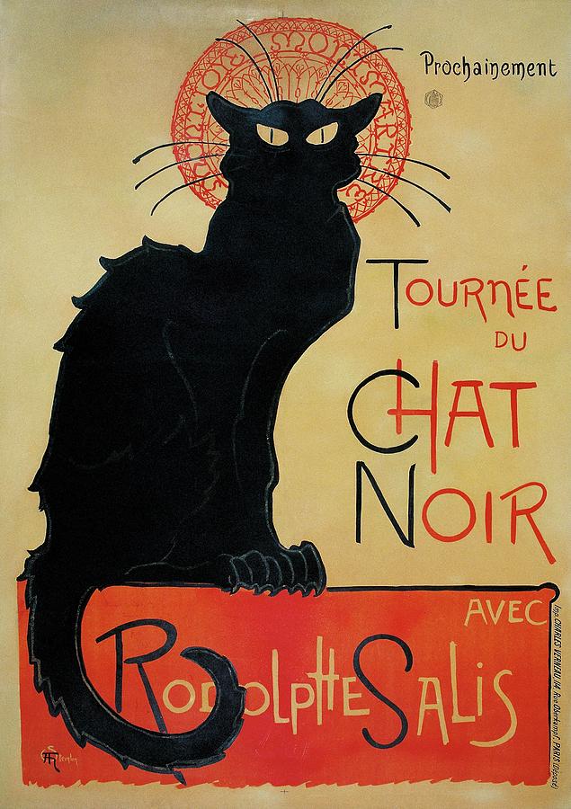 Steinlen Theophile Alexandre Tournee du chat noir 1896 Painting by ...