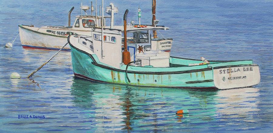 Boat Painting - Stella & Shannon Lee by Bruce Dumas
