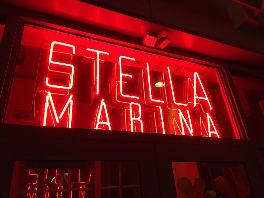 Stella Marina Asbury Park sign Photograph by Melinda Saminski