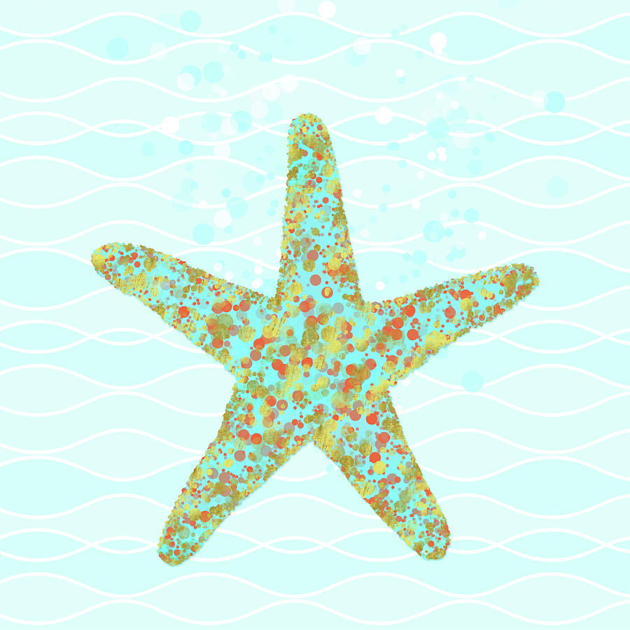 Animal Digital Art - Stella Starfish by Tina Lavoie