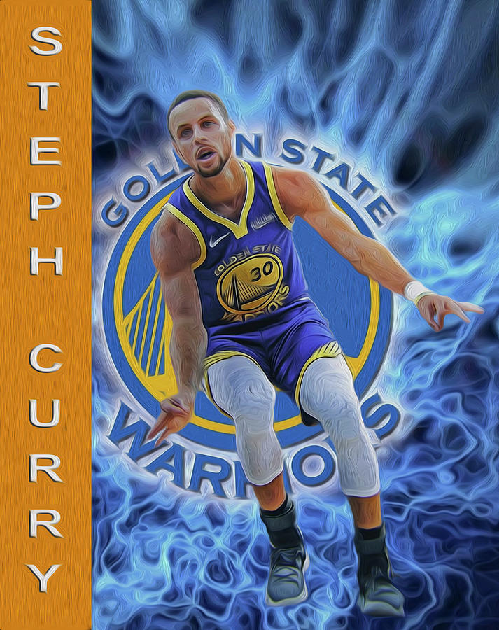 Steph Curry Oil Paint Poster Painting by Jose Lugo | Pixels