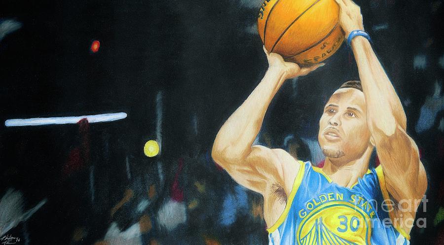 Steph Curry Drawing by Philippe Thomas