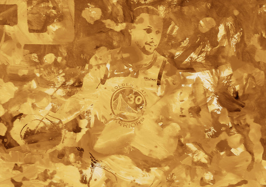 Stephen Curry 7d Mixed Media by Brian Reaves