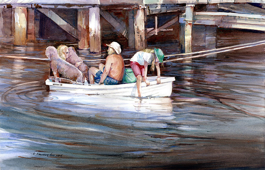 Stepping Ashore in Nantucket Painting by P Anthony Visco