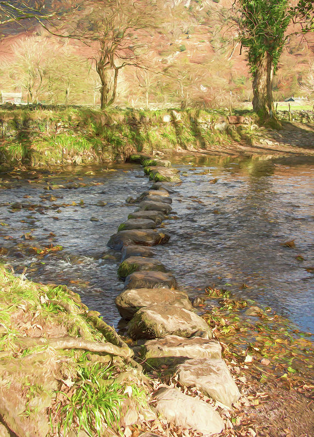 Stepping stones across a stream 3 Photograph by Roy Pedersen