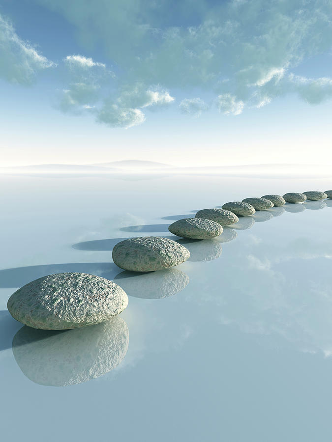 Stepping Stones Way Forward Or Way Up Photograph by Artpartner-images