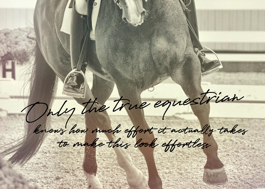 STEPPING UNDER quote Photograph by Dressage Design