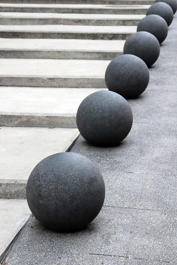 Steps and Balls Sculpture Photograph by David T Wilkinson