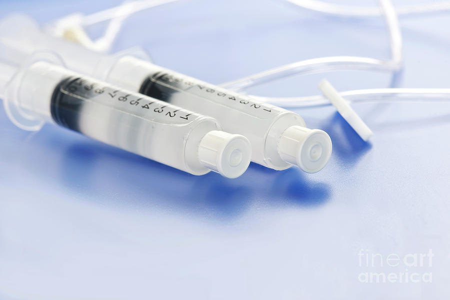 Sterile Saline Flush Injection Vials Photograph by Sherry Yates Young