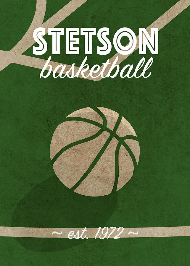 Stetson Basketball College Retro Vintage Poster University Series Mixed ...