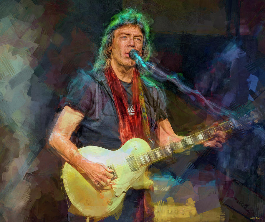 Steve Hackett Mixed Media by Mal Bray - Fine Art America