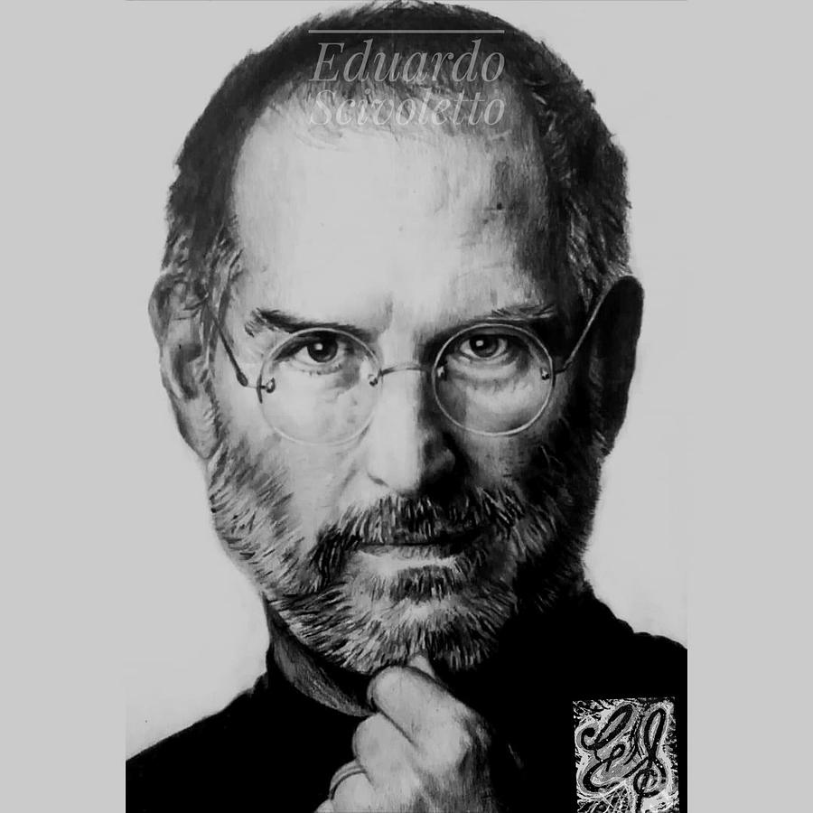 Steve Jobs Drawing by Eduardo Scivoletto - Fine Art America