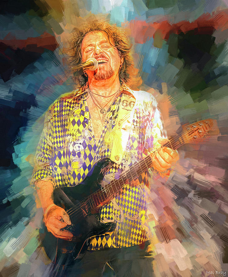 Steve Lukather Toto Mixed Media by Mal Bray
