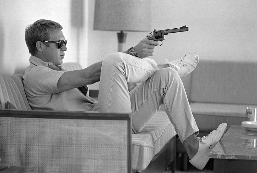 Steve Mcqueen Takes Aim Photograph by John Dominis Steve Mcqueen Takes Aim Photograph by John Dominis