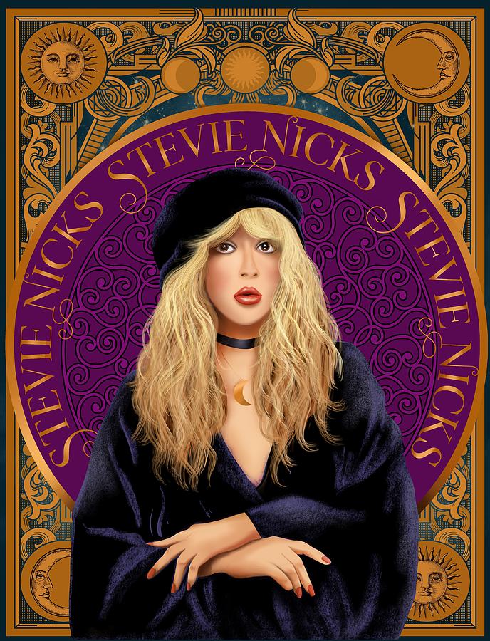 Stevie Nicks Painting - Stevie Nicks Tarot The Gypsy High Priestess by Little Bunny Sunshine