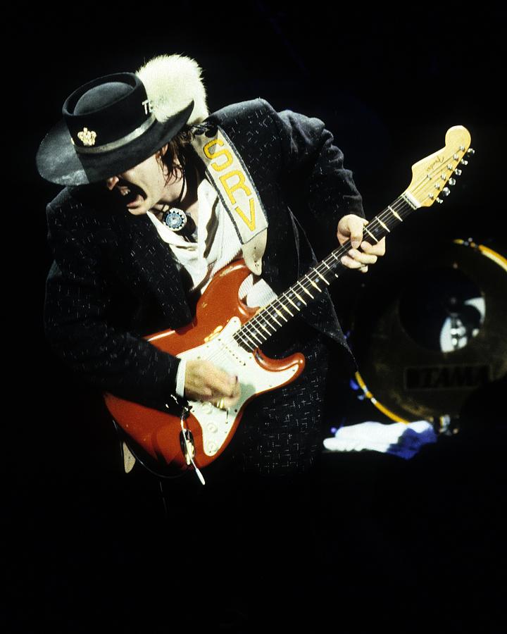 Music Photograph - Stevie Ray Vaughan Live by Larry Hulst